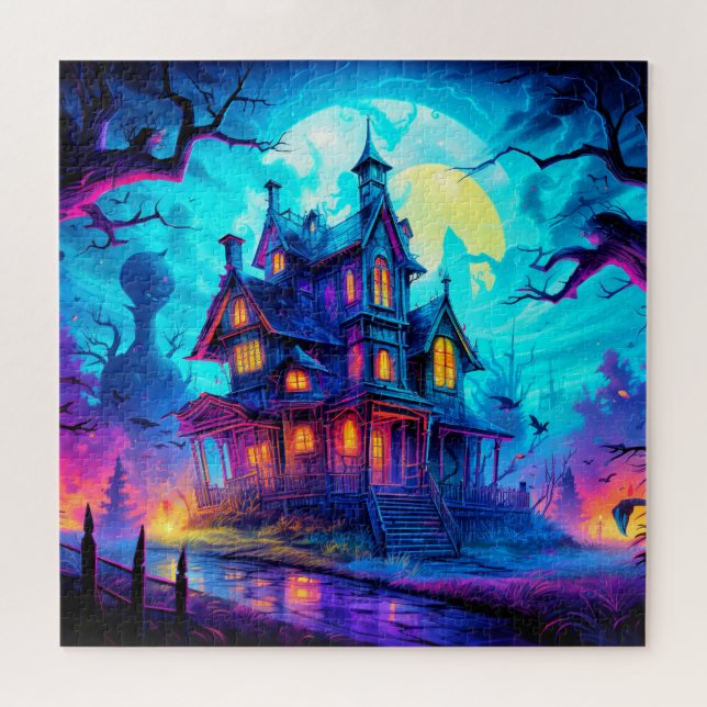 Puzzle Maison hantée illuminée (Horizontal)