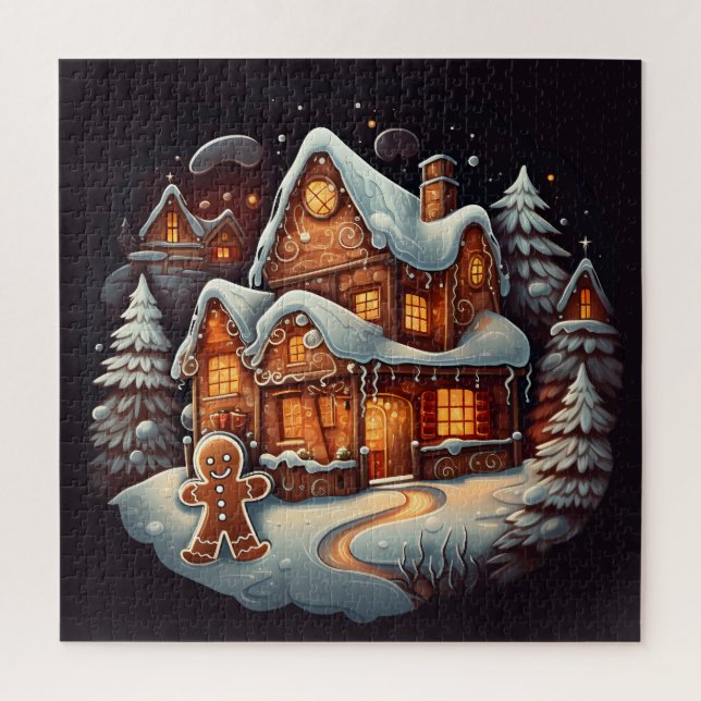 Puzzle Maison homme Xmas Gingpain (Vertical)