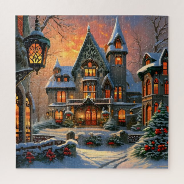 Puzzle Maison Merveilleuse d'Hiver (Vertical)