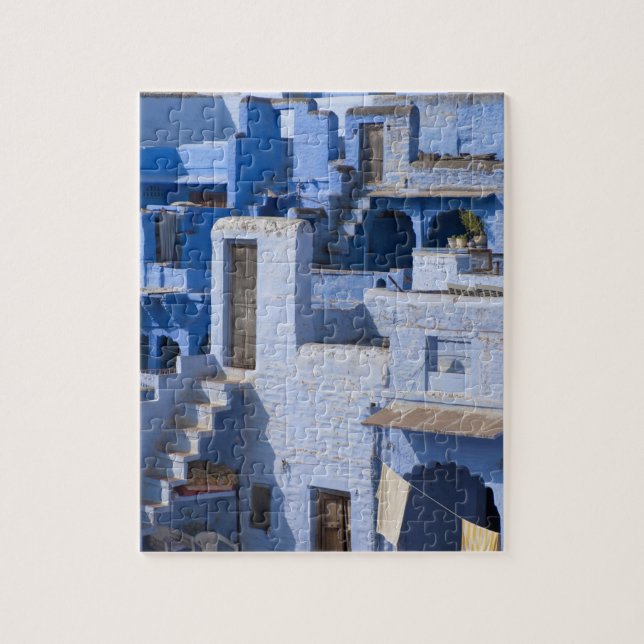 Puzzle Maison peinte en bleu traditionnel, Jodphur (Vertical)