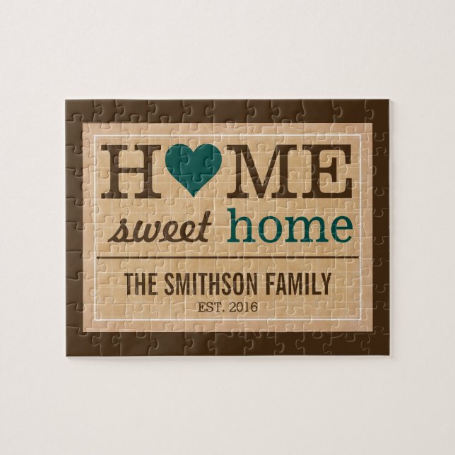 Puzzle Maison personnalisée Sweet Home Affiche de bienven (Horizontal)