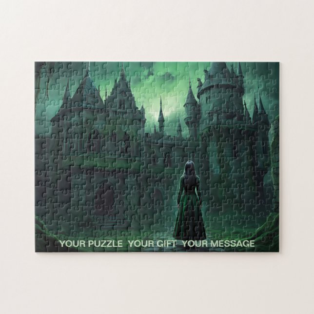 Puzzle Maison verte gothique d'ombres et d'élégance (Horizontal)
