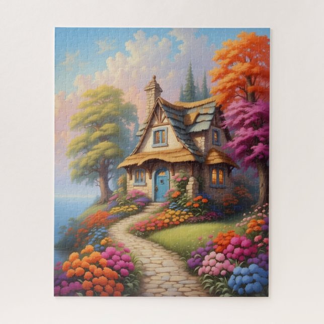 Puzzle maisonnette de charme imaginaire illustration jigs (Vertical)