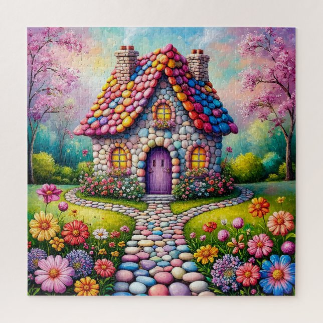 Puzzle Maisonnette Fantaisiste Avec Jardin De Fleurs Vibr (Vertical)