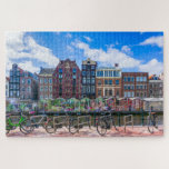 Puzzle Maisons à vélo le long du canal d'Amsterdam Pays-B<br><div class="desc">Ce somptueux puzzle sur le thème de la ville comporte des vélos le long du canal d'Amsterdam avec des bâtiments dans le arrière - plan. #amsterdam #Pays-Bas #holland #canal #vélo #bicyclettes #waterfront #canal #europe #travel #adventure #jigsaw #puzzle #jigsawpuzzle #cadeaux #fun #stockingstuffers #games</div>