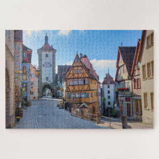 Puzzle Maisons colorées à Rothenburg, Allemagne