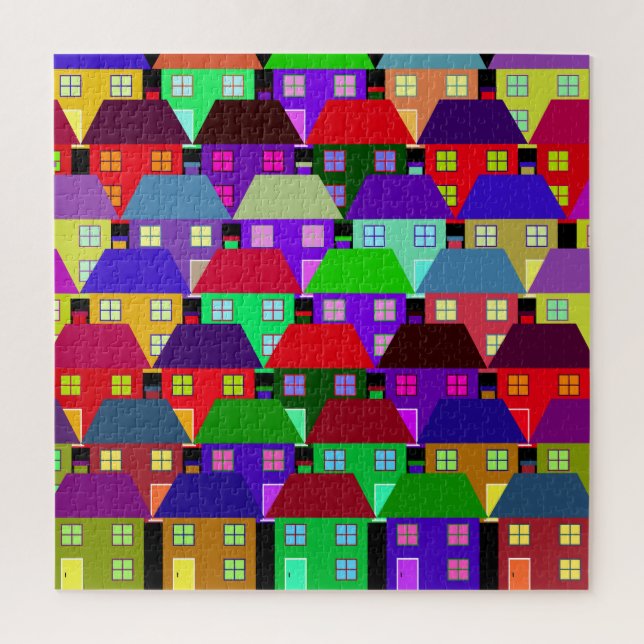 PUZZLE MAISONS COMMUNAUTÉ MAISON COLORÉE  (Vertical)