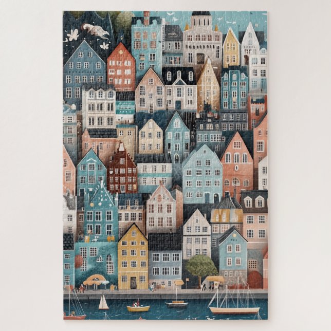 Puzzle Maisons De Style Bergen (Vertical)