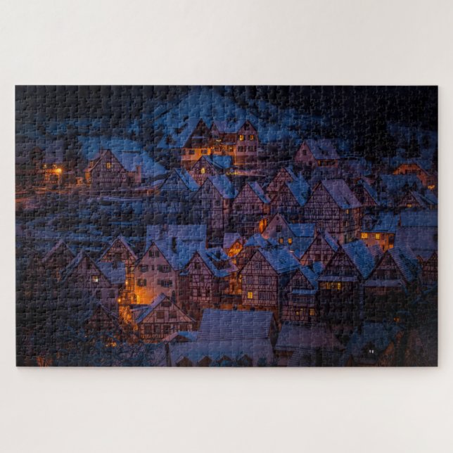 Puzzle Maisons enneigées pittoresques (Horizontal)