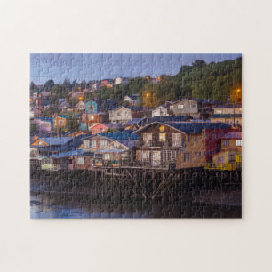 Puzzle Maisons sur pilotis Palafito, vue surélevée