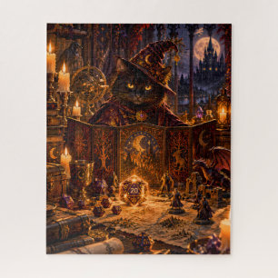 Puzzle Maître de Donjon Chat Noir Fantastique