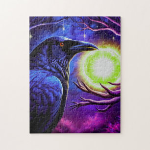 Puzzle Majestic Crow regardant l'Orbe brillante