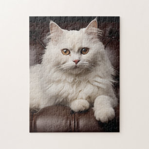 Puzzle Majestic white cat