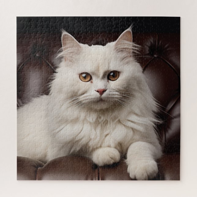 Puzzle Majestic white cat (Vertical)