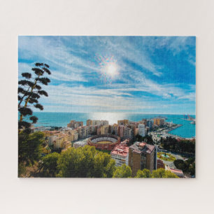 Puzzle Malaga, Espagne (avec vue sur la ville et la côte)