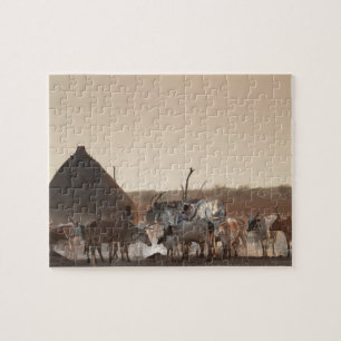 Puzzle Malakal, village du groupe ethnique Dinka