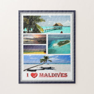 Puzzle Maldives - I Love -