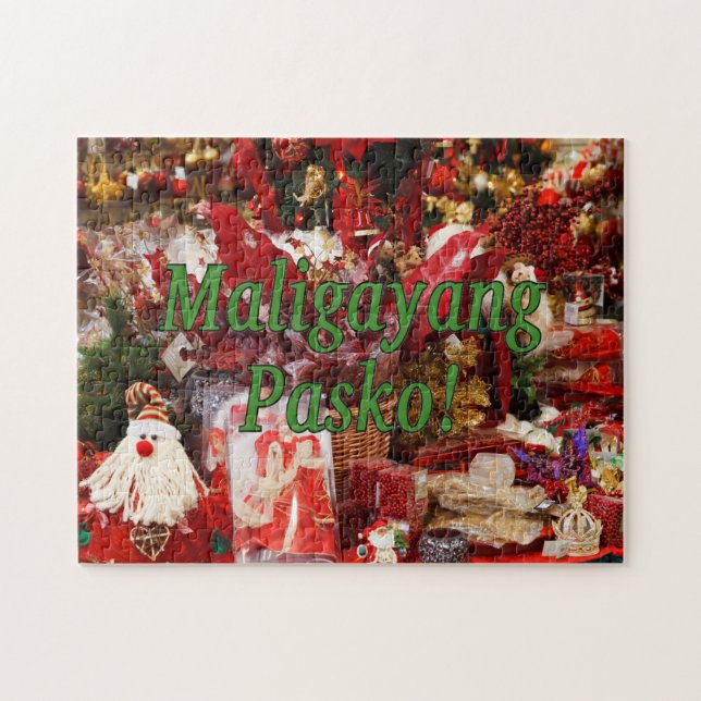 Puzzle Maligayang Pasko ! Joyeux Noël à Tagalog gf (Horizontal)
