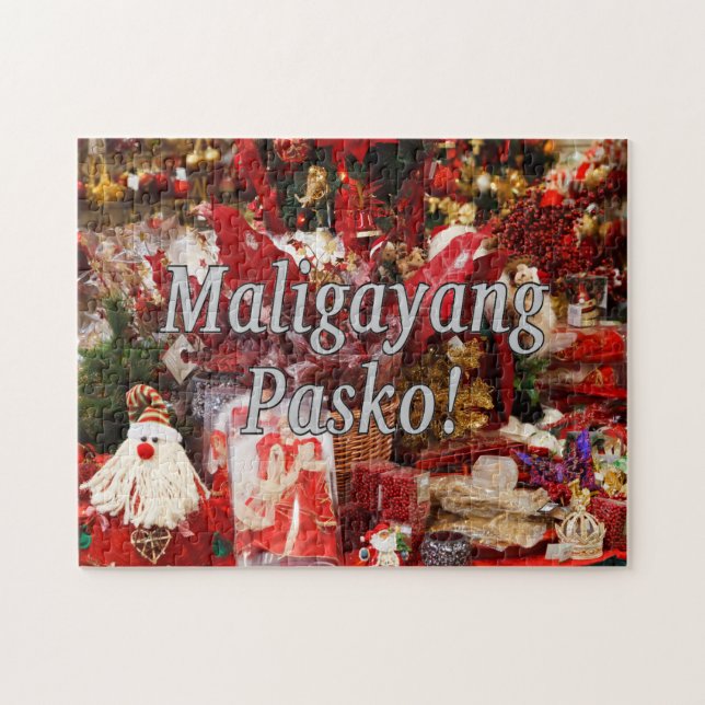 Puzzle Maligayang Pasko ! Joyeux Noël à Tagalog wf (Horizontal)