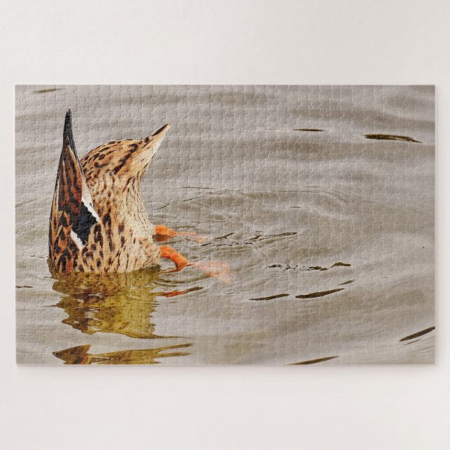 Puzzle Mallard Duck Feeding Underwater (Horizontal)