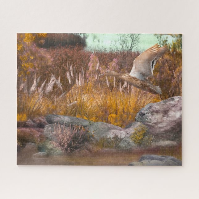 Puzzle Mallard Duck LE LAC EST VIE (Horizontal)