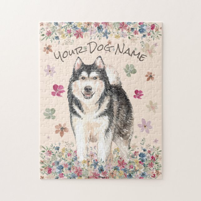 Puzzle Mally Alaskan Malamute Chien (Vertical)