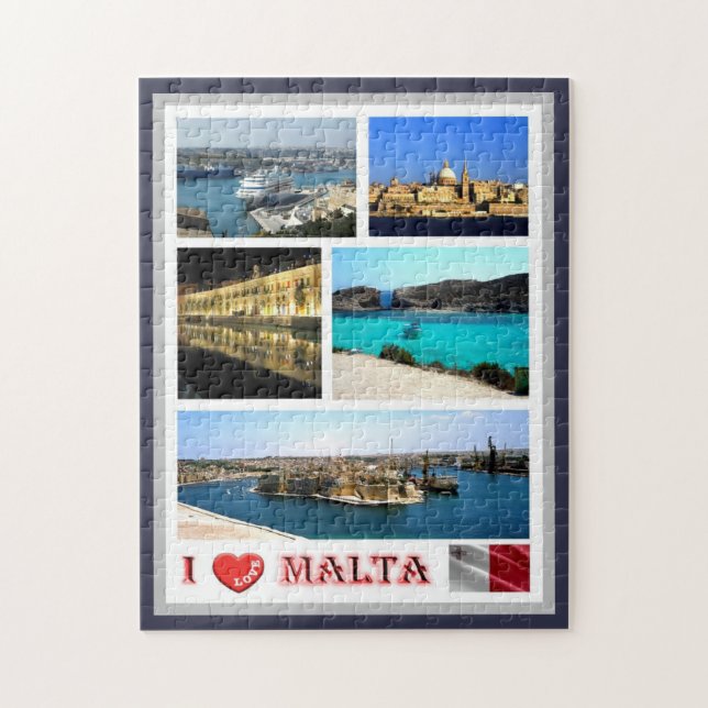 Puzzle Malte - I Love - (Vertical)