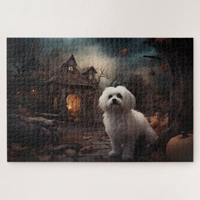 Puzzle Maltese Halloween Scary (Horizontal)