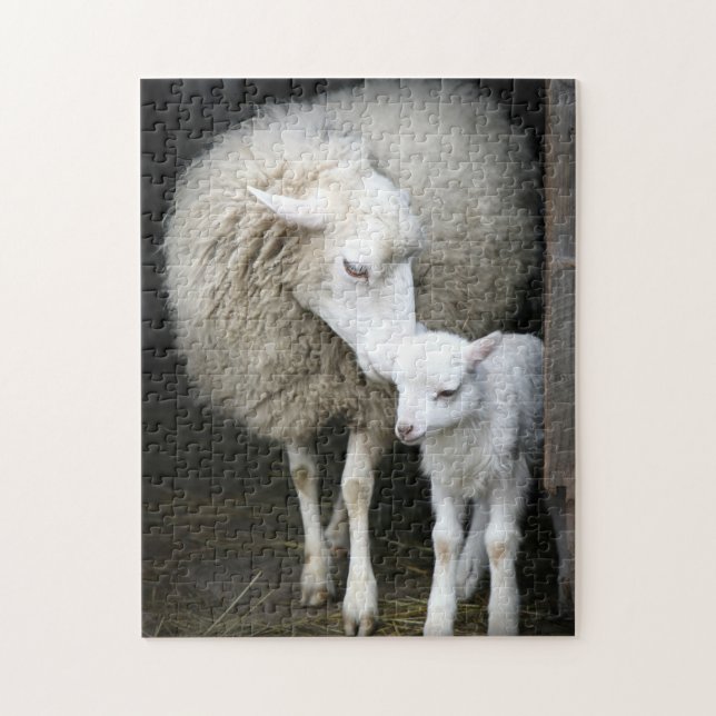 Puzzle Mama et mouton bébé (Vertical)