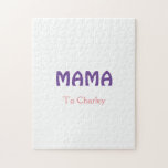 Puzzle Mama happy mothers retro purple add name text vint<br><div class="desc">design</div>