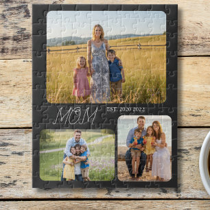 Puzzle Maman a établi un script moderne noir 3 Photo