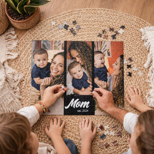 Puzzle Maman a établi une photo noire moderne