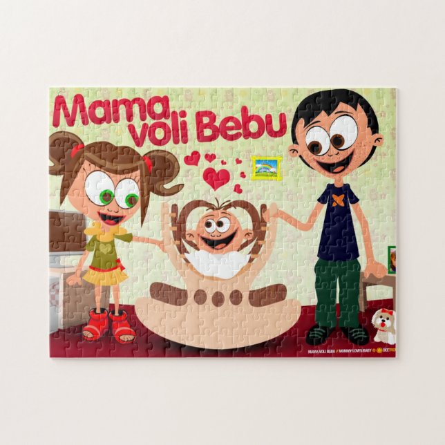 Puzzle Maman aime bébé (Mama Voli Bebu) (Horizontal)