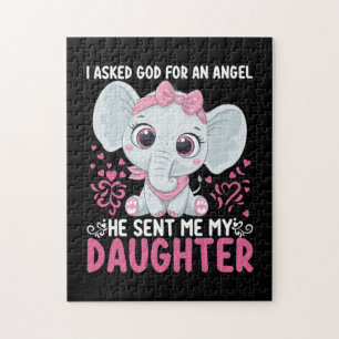 Puzzle Maman Art Il M'A Envoyé Elephant Fille