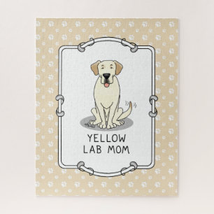 Puzzle Maman du laboratoire jaune (maman du Labrador Retr