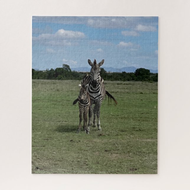 Puzzle Maman et bébé Zebra Kenya (Vertical)