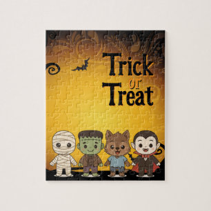 Puzzle Maman mignonne, Frankenstein, Dracula, loup-garou