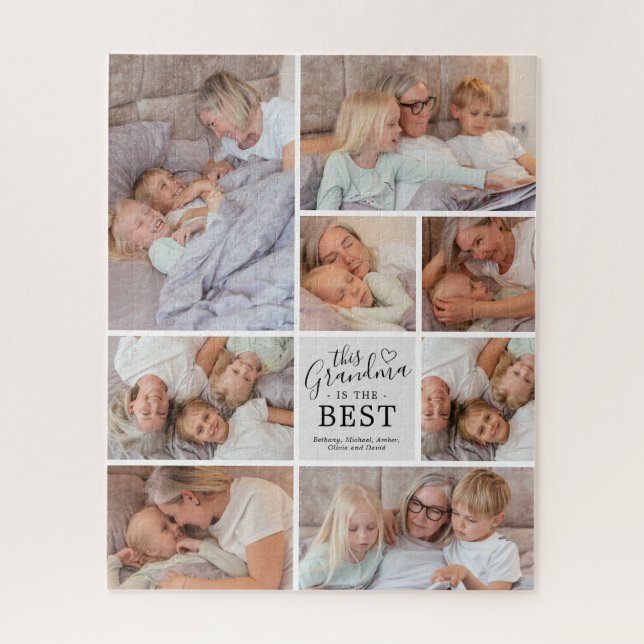 Puzzle Mamie est le meilleur collage de photos (Vertical)