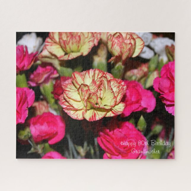 Puzzle Mamie pour son 80e anniversaire. (Horizontal)