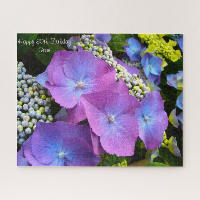 Puzzle Mamie pour son 80e anniversaire. (Horizontal)