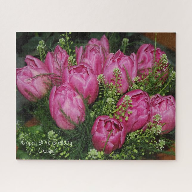 Puzzle Mamie pour son 80e anniversaire. (Horizontal)