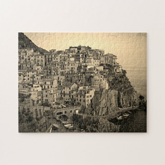 Puzzle Manarola en Sepia Tones - 11x14 - 252 pcs. (Horizontal)
