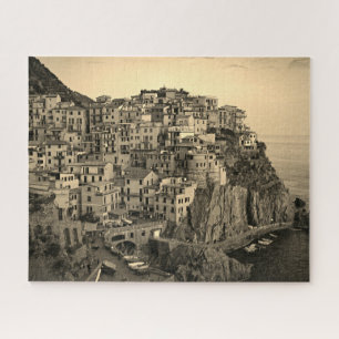 Puzzle Manarola in Sepia Tones - Italy - 16x20 - 520 pcs