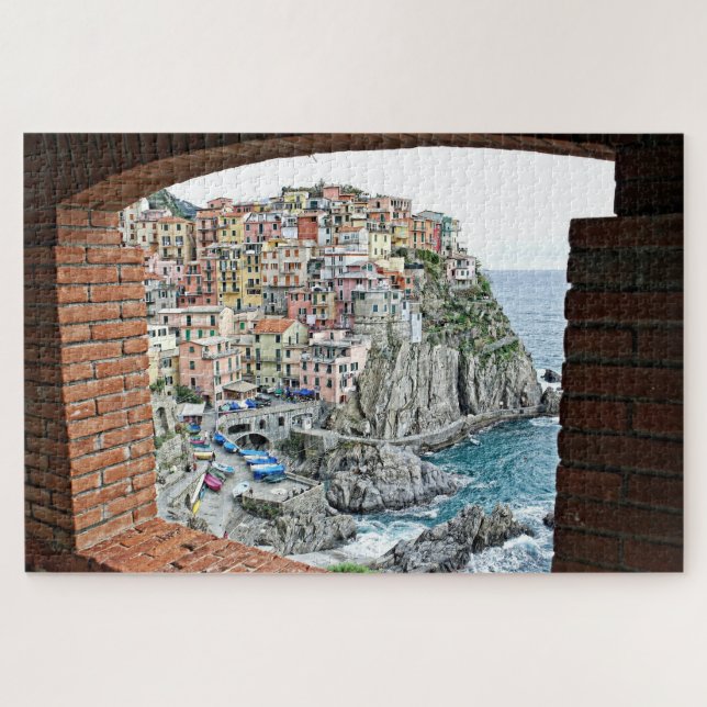 Puzzle Manarola, Italie - Vue Fenêtre - 20x30 -1014 pcs. (Horizontal)