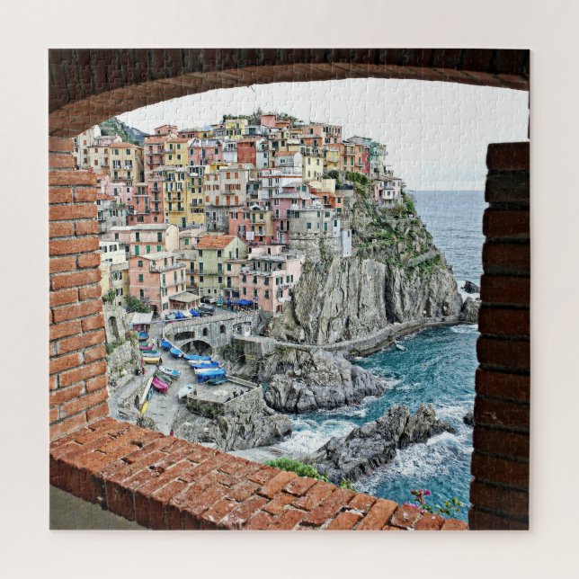 Puzzle Manarola, Italie - Vue Fenêtre - 676 pcs. (Vertical)