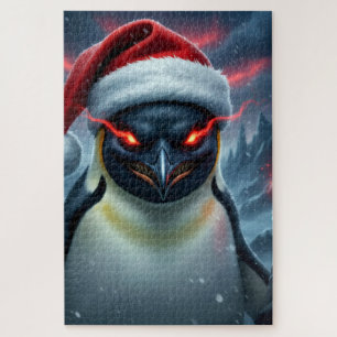 Puzzle Manchot de Noël méchant