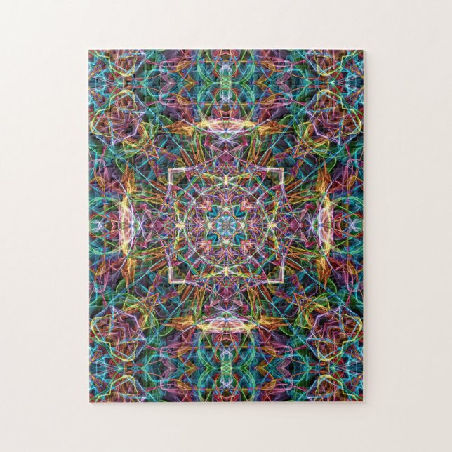 Puzzle Mandala Abstrait coloré (Vertical)