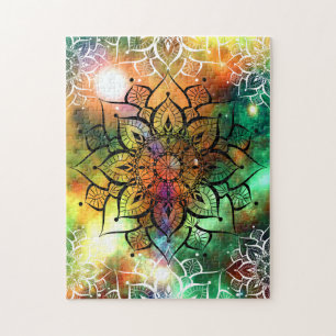 Puzzle Mandala aquarelle nebula yoga zen