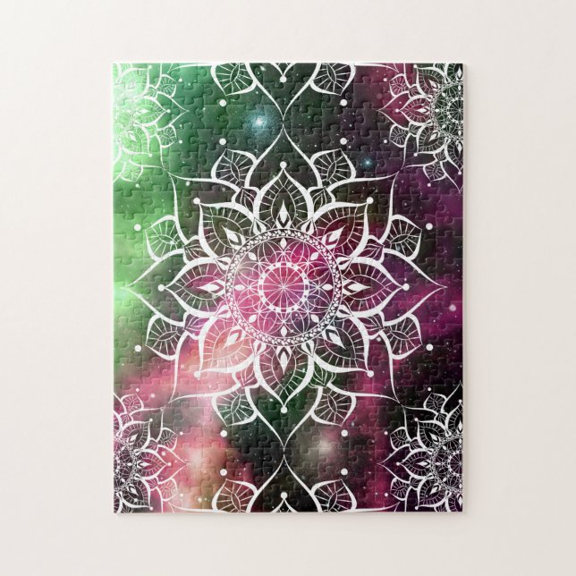 Puzzle Mandala aquarelle nebula yoga zen (Vertical)