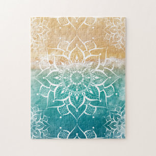 Puzzle Mandala aquarelle plage mer océan océan yoga zen